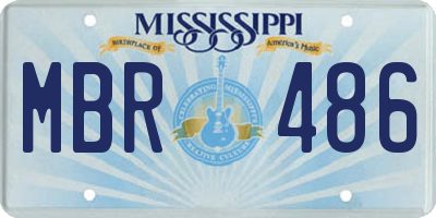 MS license plate MBR486