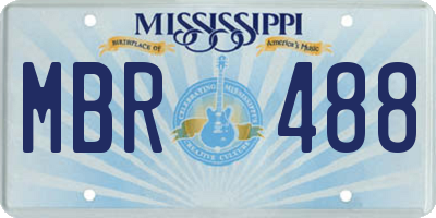 MS license plate MBR488