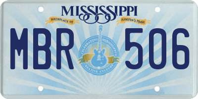 MS license plate MBR506