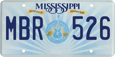 MS license plate MBR526