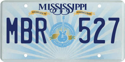 MS license plate MBR527