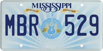 MS license plate MBR529