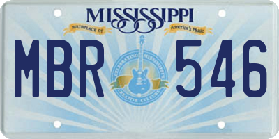 MS license plate MBR546