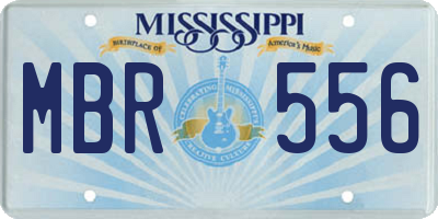 MS license plate MBR556