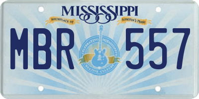 MS license plate MBR557