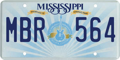 MS license plate MBR564