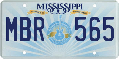 MS license plate MBR565
