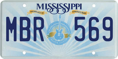 MS license plate MBR569