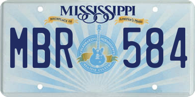 MS license plate MBR584