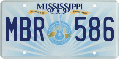 MS license plate MBR586