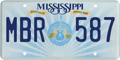 MS license plate MBR587