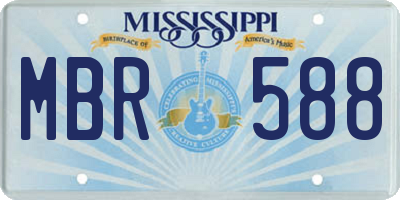 MS license plate MBR588