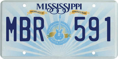 MS license plate MBR591