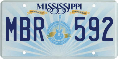 MS license plate MBR592