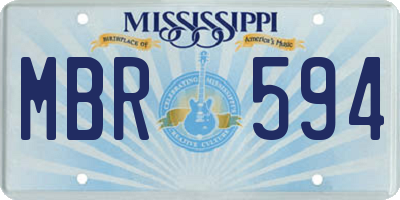 MS license plate MBR594