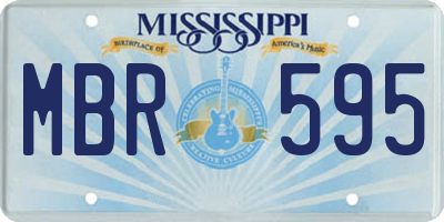 MS license plate MBR595