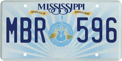 MS license plate MBR596