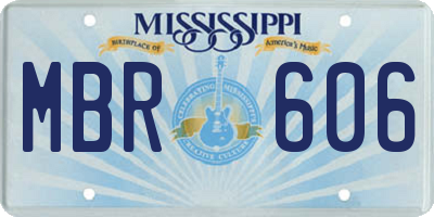 MS license plate MBR606
