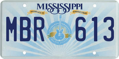 MS license plate MBR613