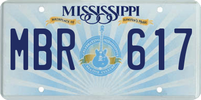 MS license plate MBR617