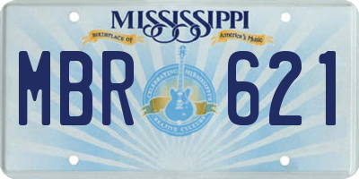 MS license plate MBR621