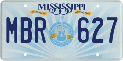 MS license plate MBR627