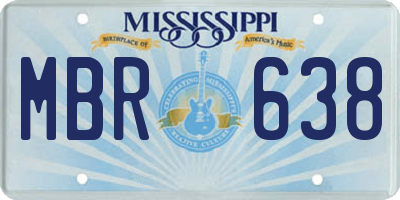 MS license plate MBR638