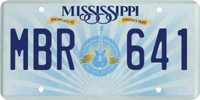 MS license plate MBR641