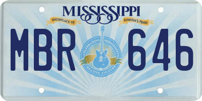 MS license plate MBR646