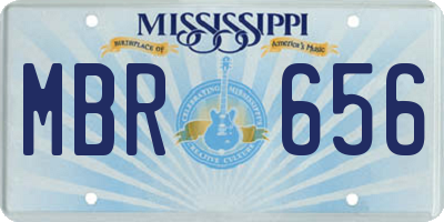 MS license plate MBR656