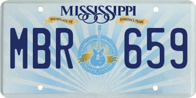 MS license plate MBR659