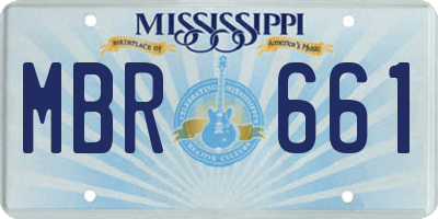 MS license plate MBR661