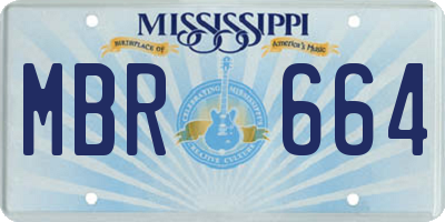 MS license plate MBR664