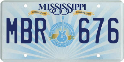 MS license plate MBR676
