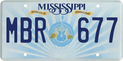 MS license plate MBR677