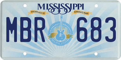 MS license plate MBR683