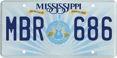 MS license plate MBR686