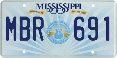 MS license plate MBR691