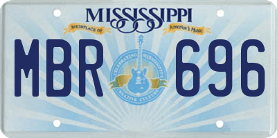 MS license plate MBR696