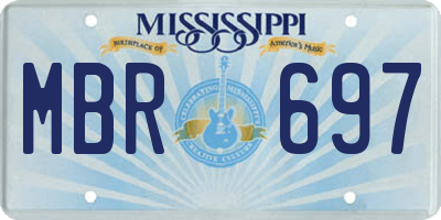 MS license plate MBR697