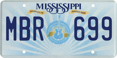 MS license plate MBR699