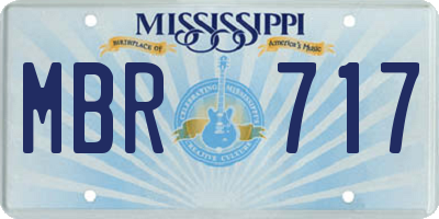 MS license plate MBR717