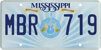 MS license plate MBR719