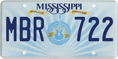 MS license plate MBR722