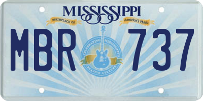 MS license plate MBR737