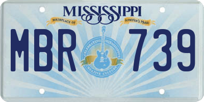 MS license plate MBR739
