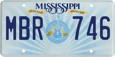 MS license plate MBR746
