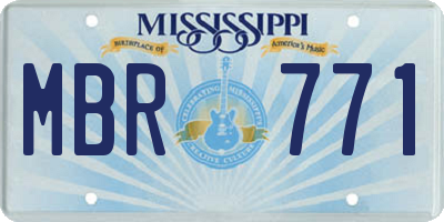 MS license plate MBR771