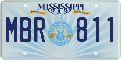 MS license plate MBR811
