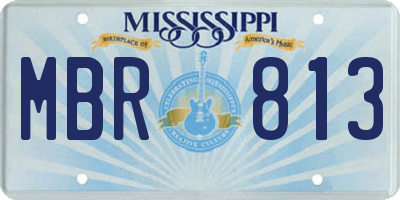 MS license plate MBR813